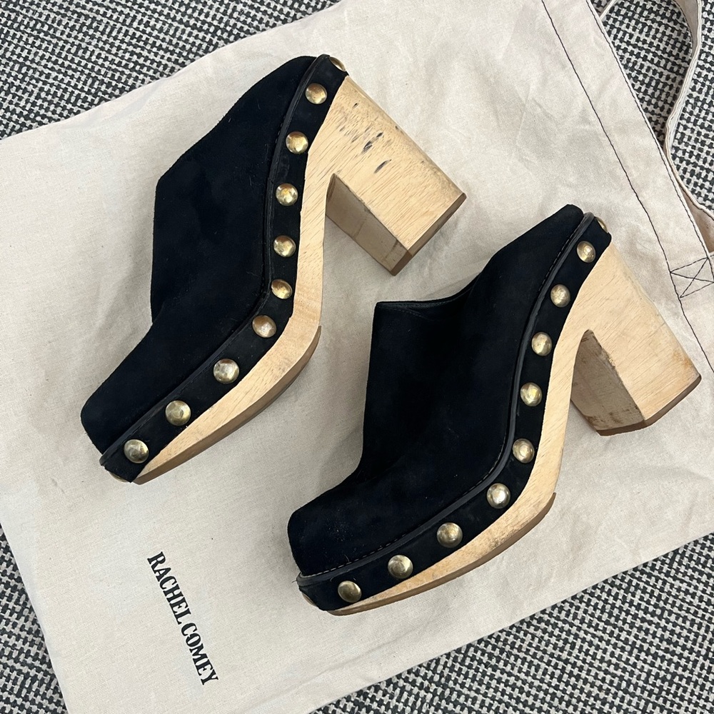 Rachel Comey Black Suede Clogs - Picture 3 of 4